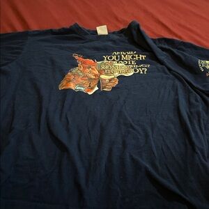 Navy Graphic T-Shirt with Orange Design - Wychwood Brewery